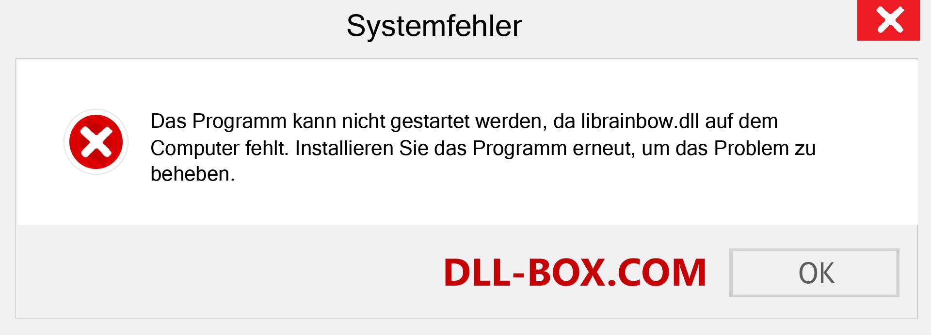 librainbow.dll-Datei fehlt?. Download für Windows 7, 8, 10 - Fix librainbow dll Missing Error unter Windows, Fotos, Bildern