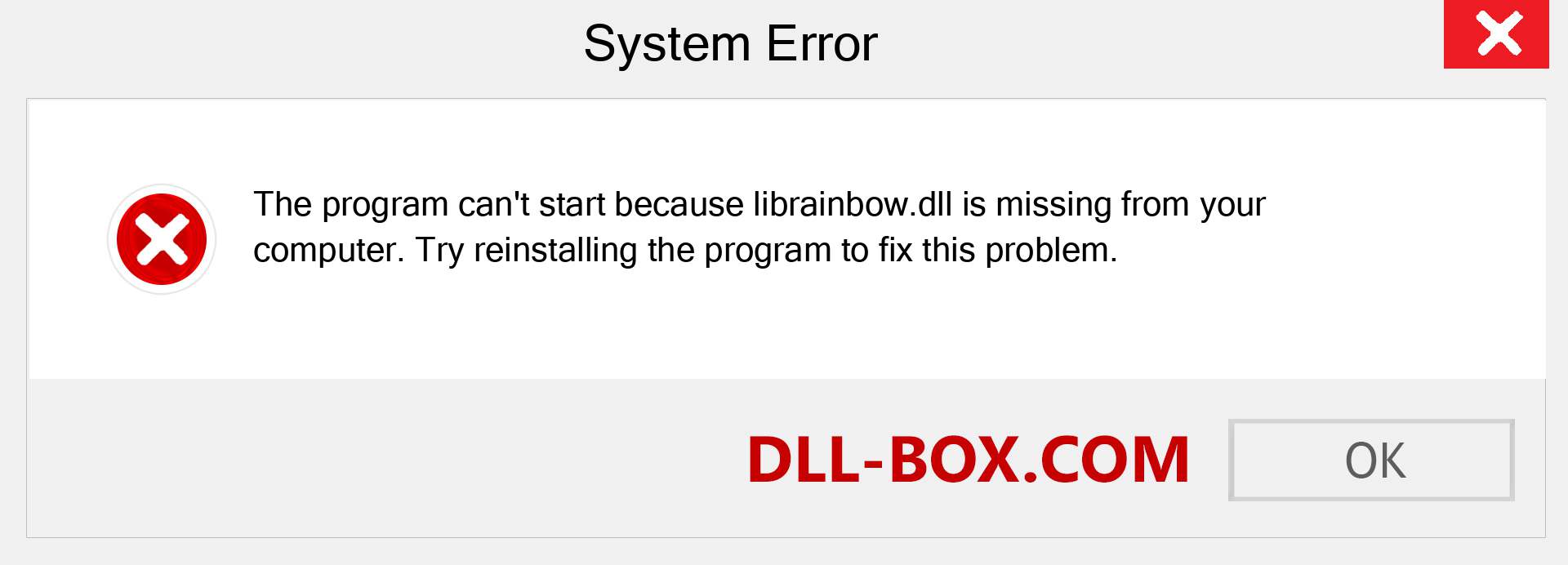  librainbow.dll file is missing?. Download for Windows 7, 8, 10 - Fix  librainbow dll Missing Error on Windows, photos, images