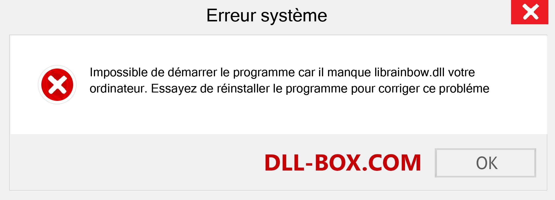 Le fichier librainbow.dll est manquant ?. Télécharger pour Windows 7, 8, 10 - Correction de l'erreur manquante librainbow dll sur Windows, photos, images